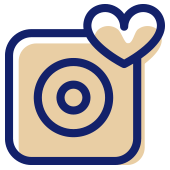 Instagram Logo mit Herz